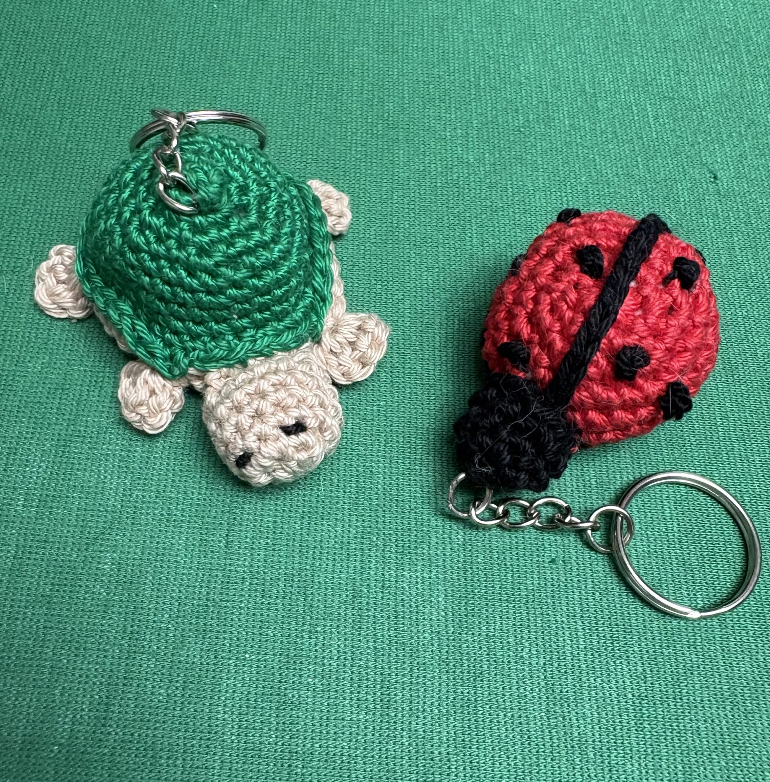 Portachiavi all’uncinetto – Tartaruga & Coccinella